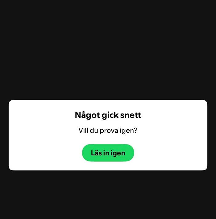 St&ouml;rningar hos Spotify
