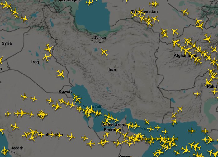 Iran st&auml;nger luftrummet
