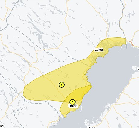 SMHI varnar för ishalka