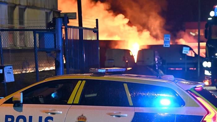 Brand i industriomr&aring;de i S&ouml;dert&auml;lje