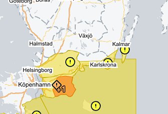 Orange varning f&ouml;r sn&ouml; i s&ouml;dra Sverige