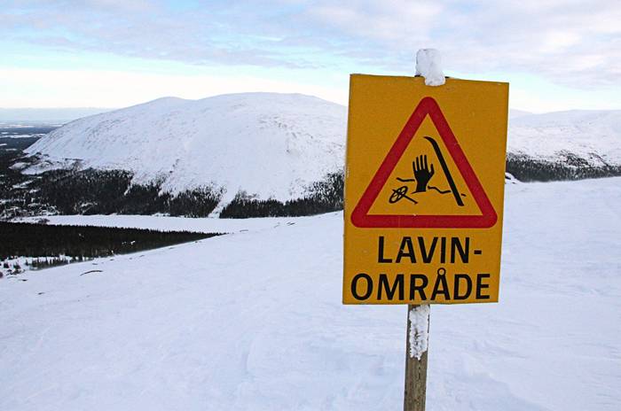 Stor lavinfara vid Kebnekaise