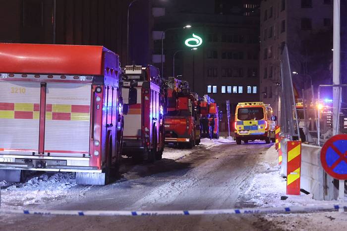 Brand i centrala Stockholm